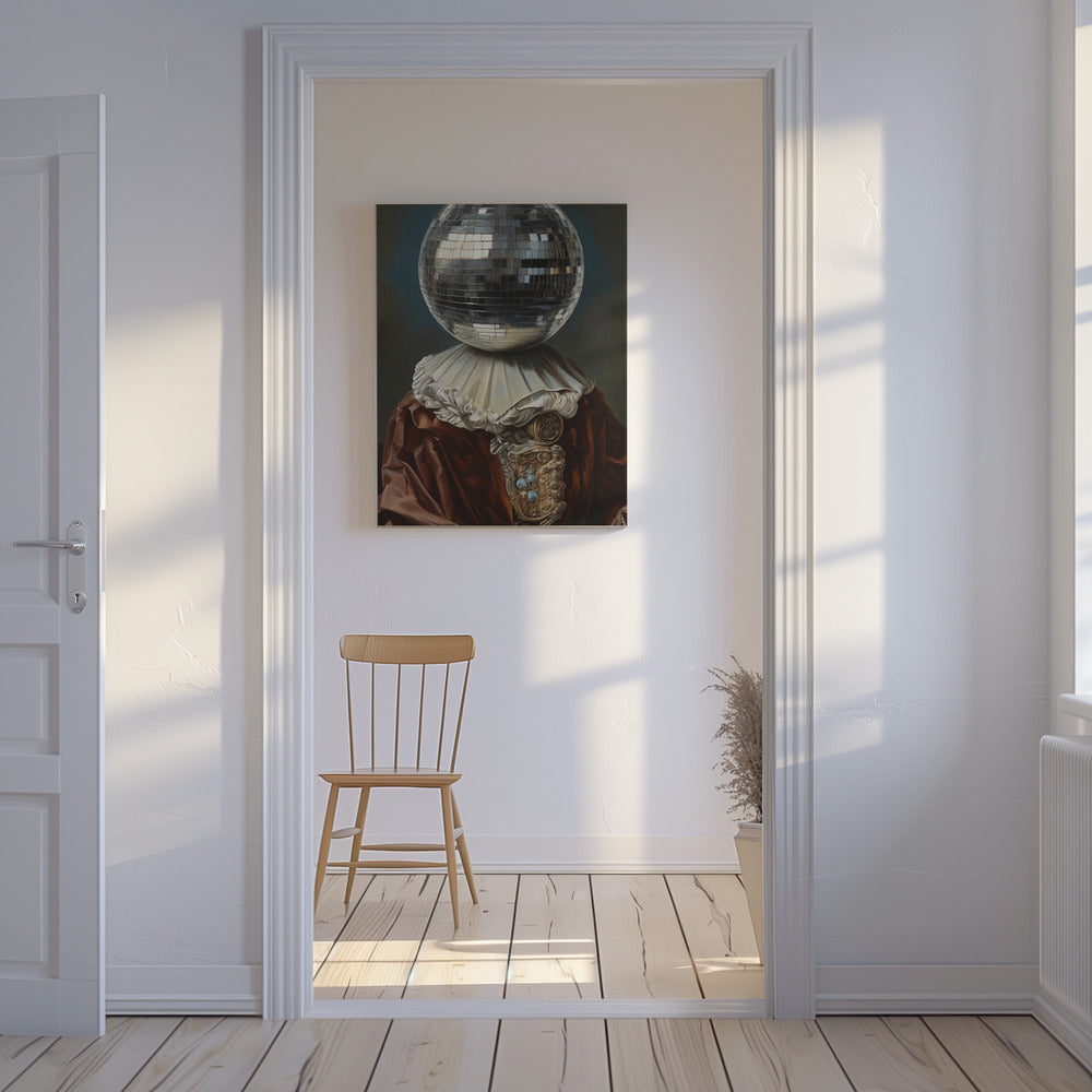 Antique Disco Ball, A Man with Disco head | Canvas