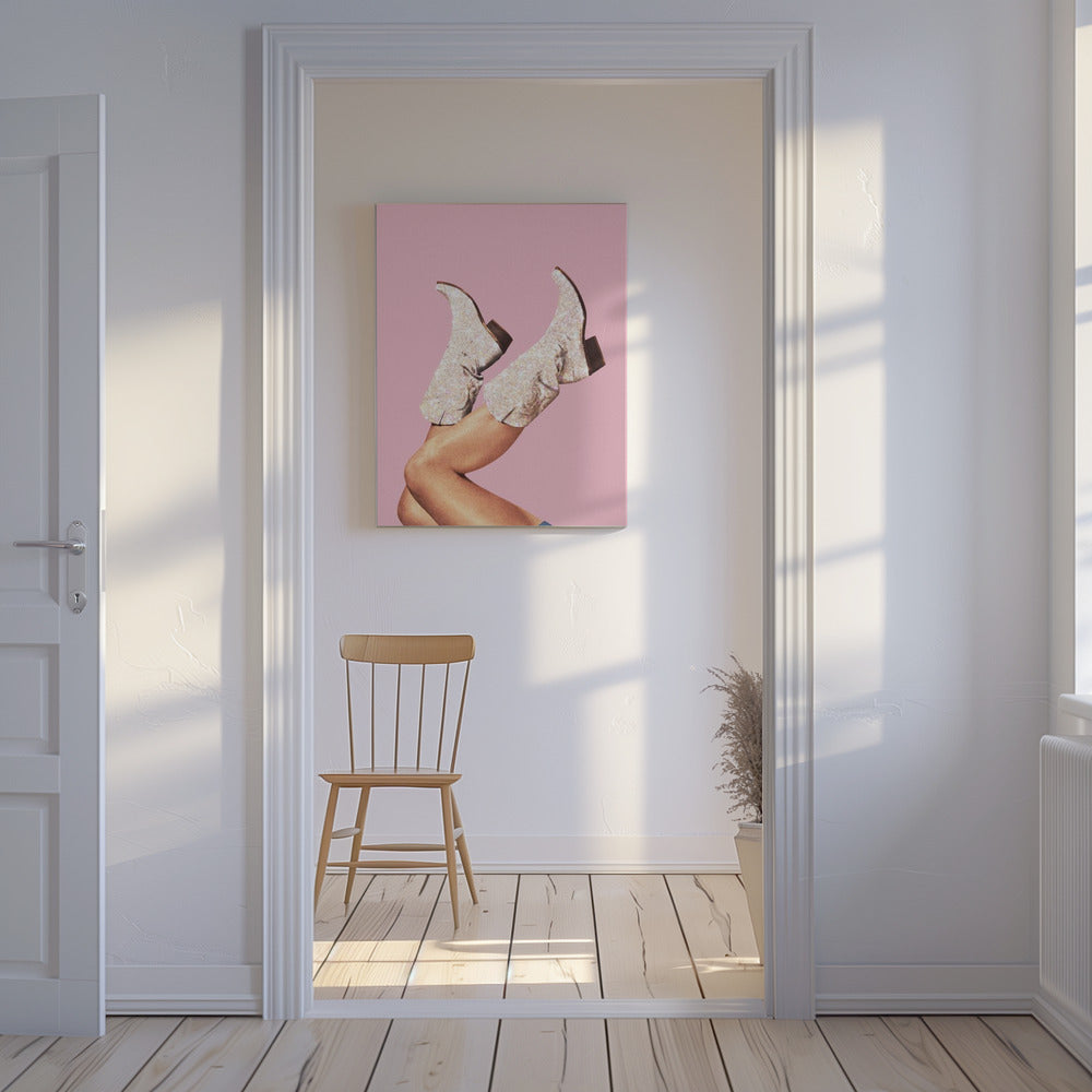 These Boots - Glitter Pink II | Canvas