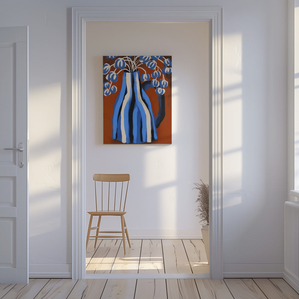 Striped Vase Blooms | Canvas