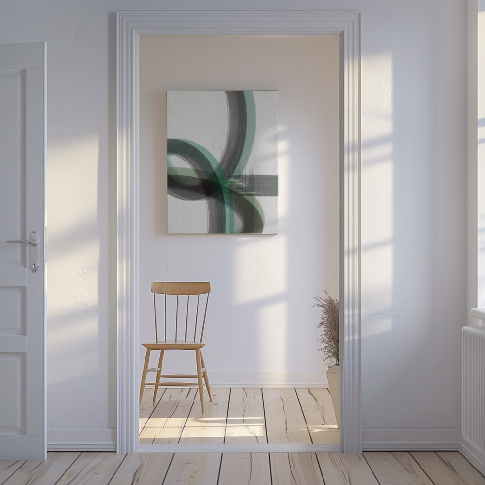 Green Curve 1 | Canvas