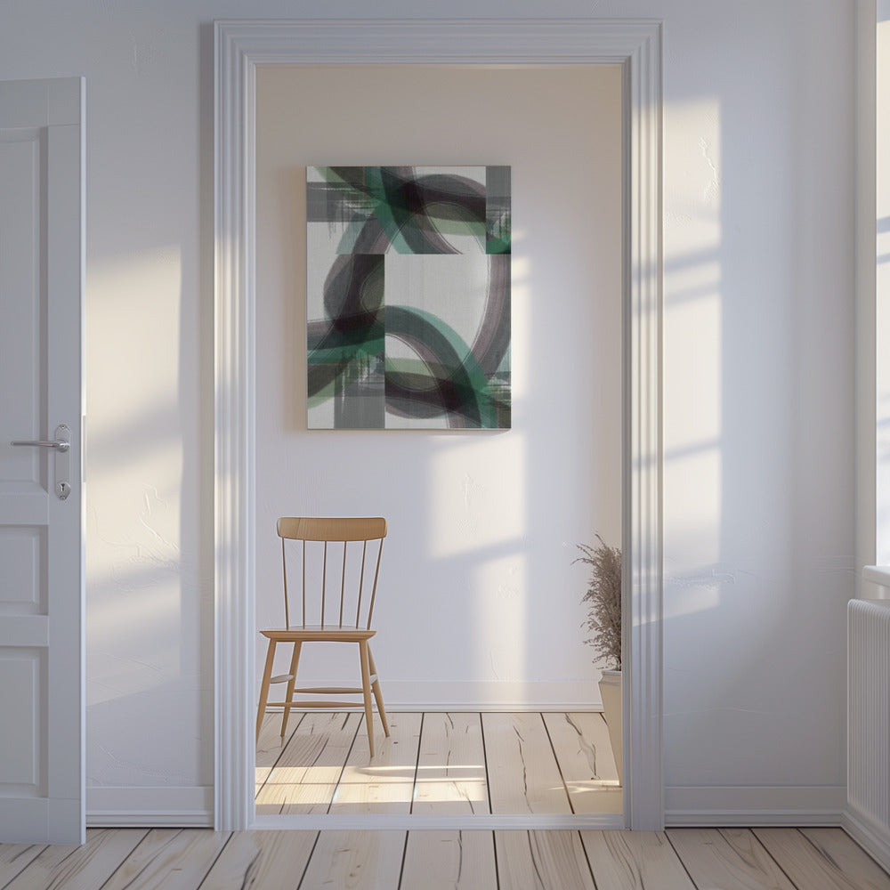 Green Curve 3 | Canvas
