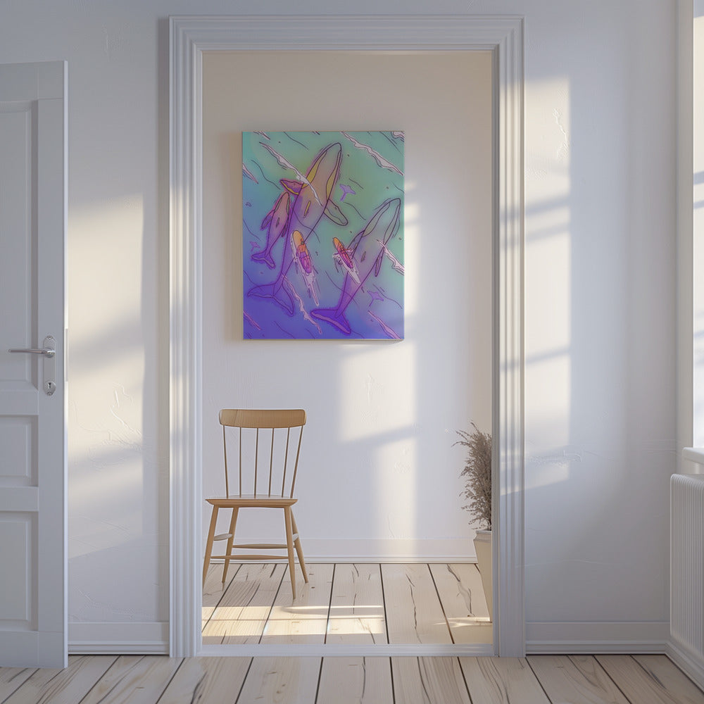 Surfing With the Whales | Canvas