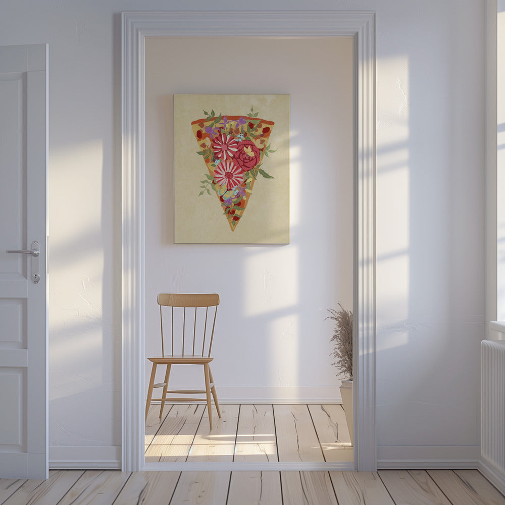 Slice of flower pizza | Canvas