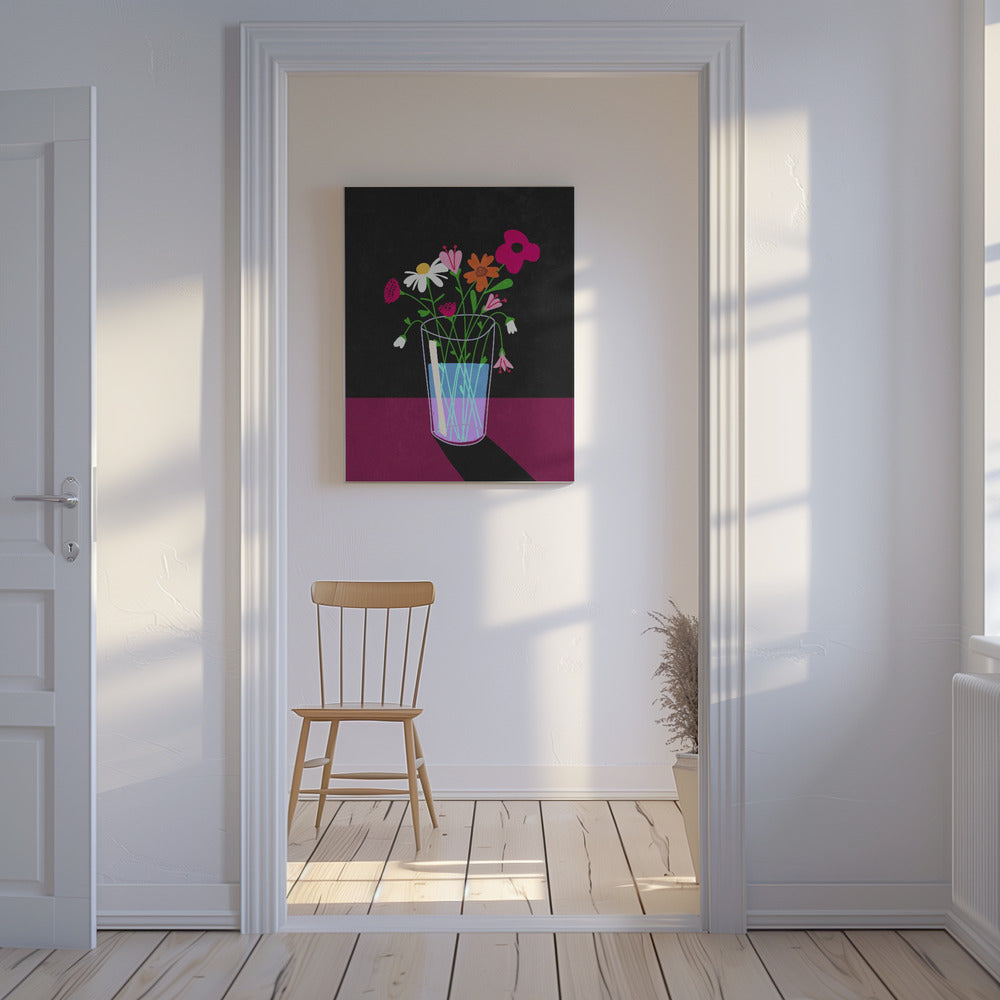 Flowers glow in the dark | Canvas