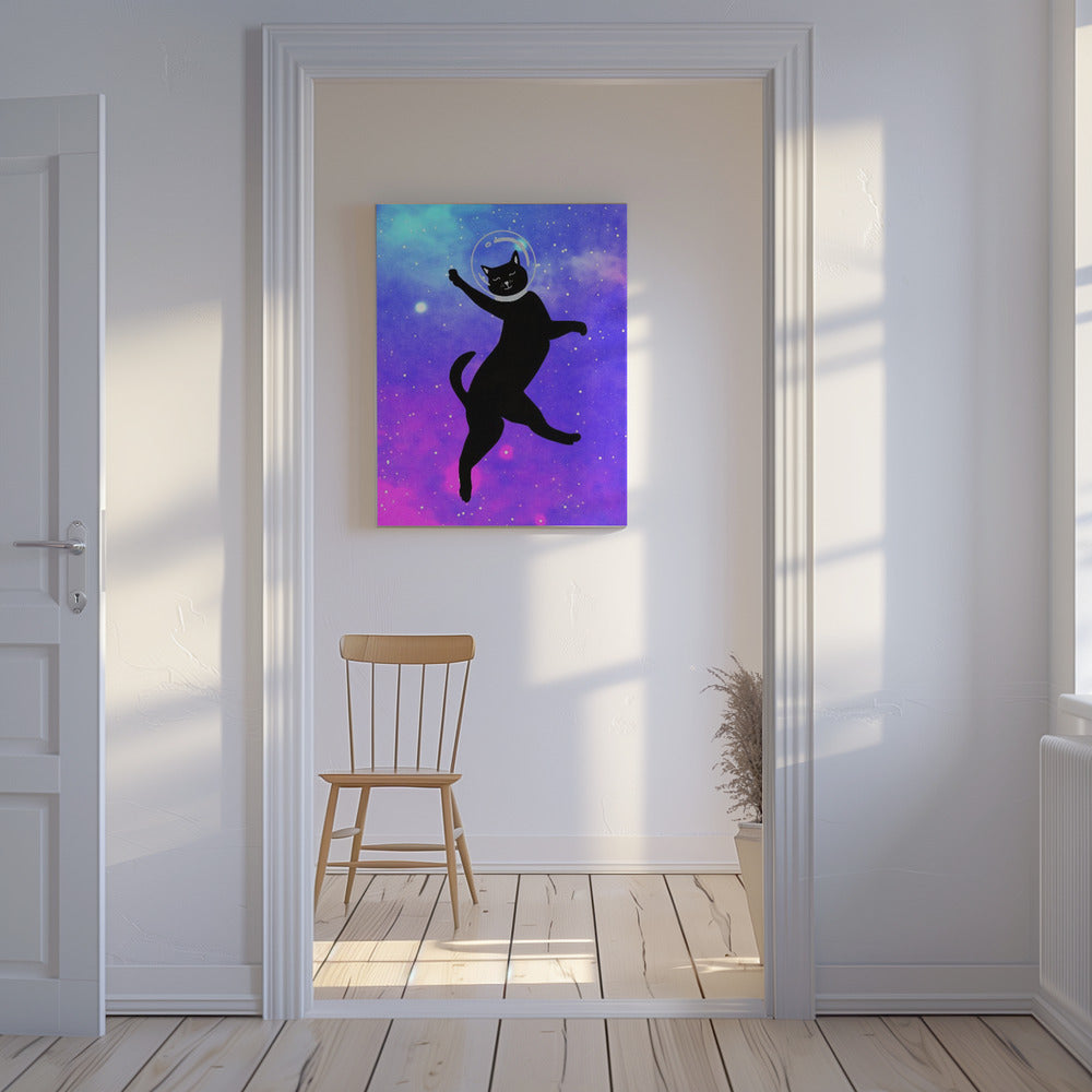 Happy Space Cat | Canvas