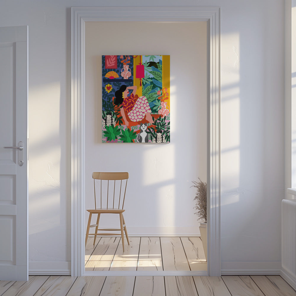 Flower power Woman | Canvas