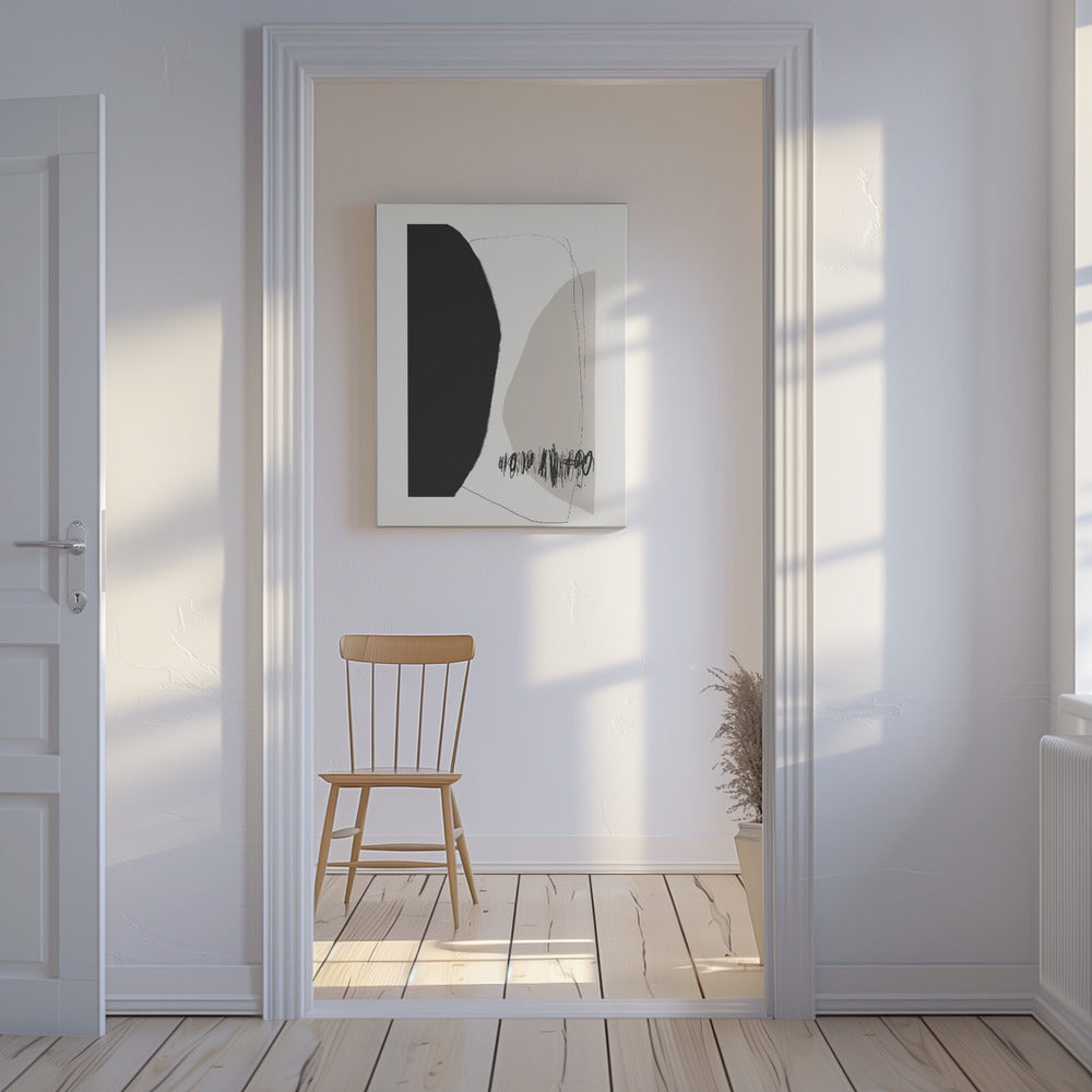 Organic Shapes And Lines In Neutral Tones | Canvas