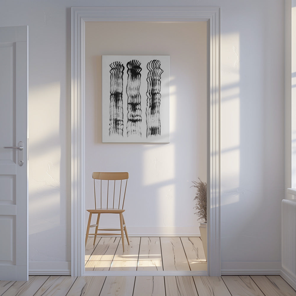 Abstract brushtrokes lines 02 | Canvas
