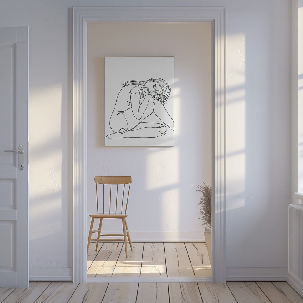 Line Drawing of Woman | Canvas