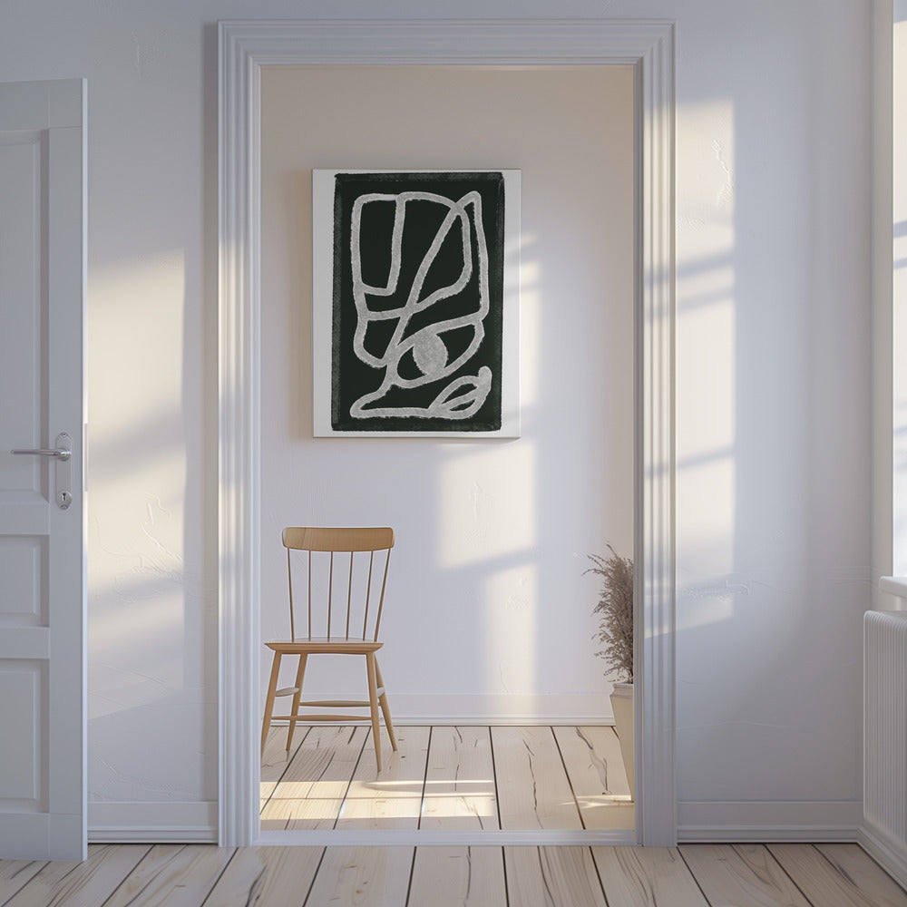 Black abstract lines | Canvas