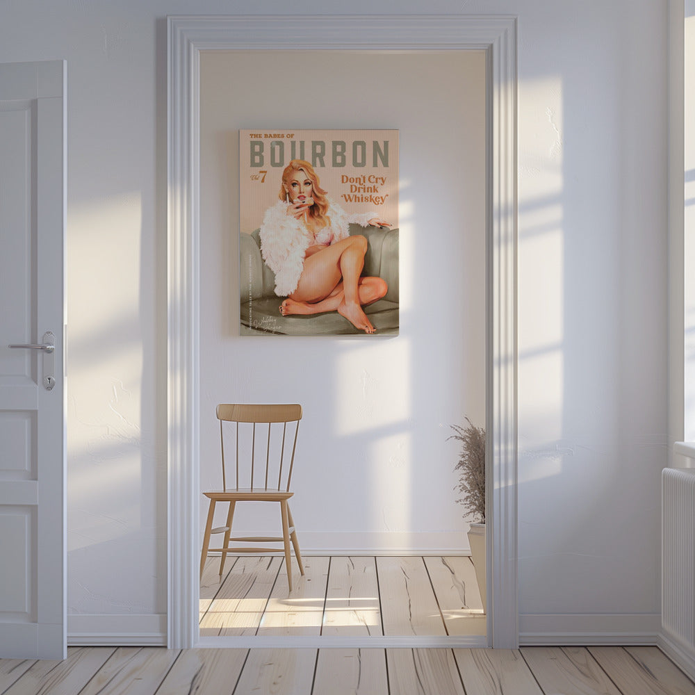 Babes of Bourbon Vol 7 Sexy Vintage Whiskey Pinup Girl | Canvas