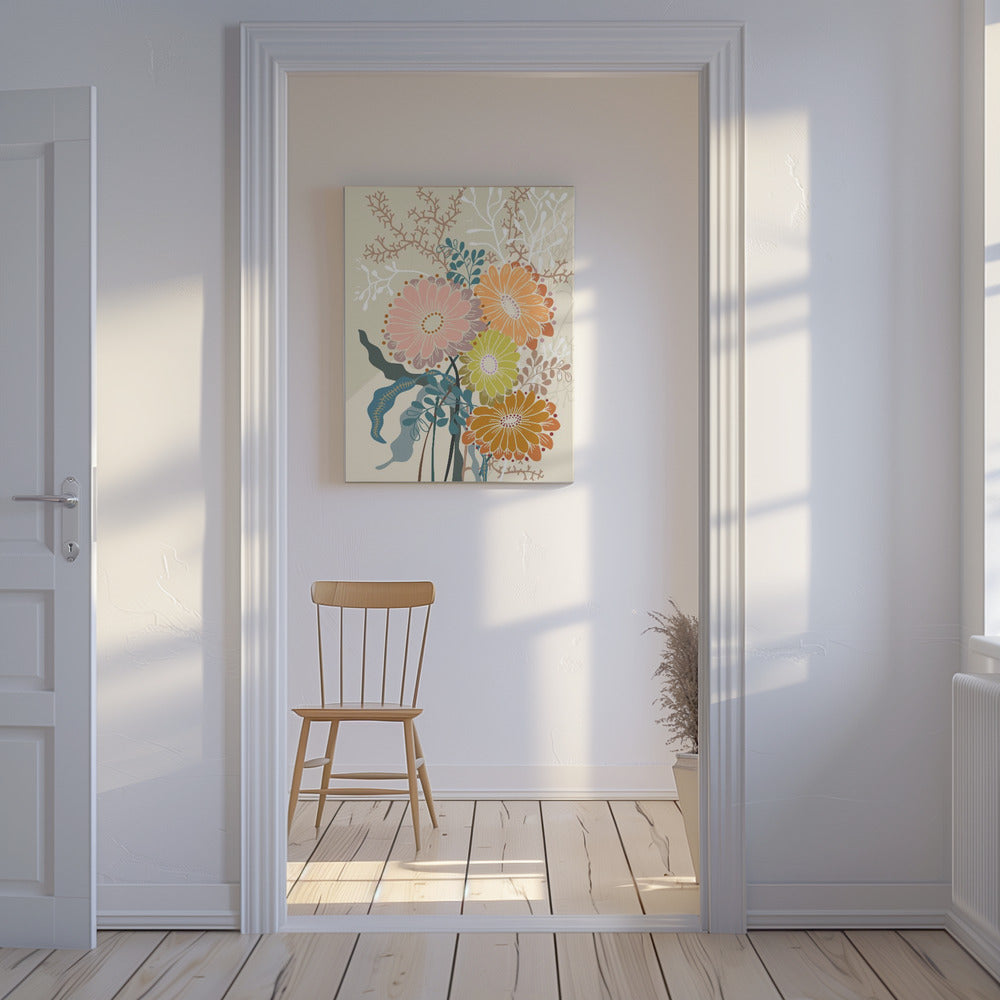 Springtime Daisies Earthy Tones | Canvas