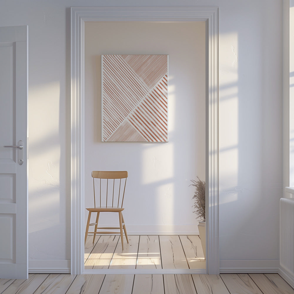 Crimson Stripes Dance | Canvas