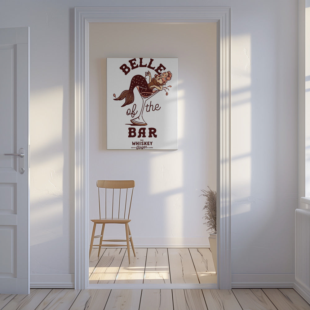 Belle Of The Bar Mermaid Pin Up Art | Canvas