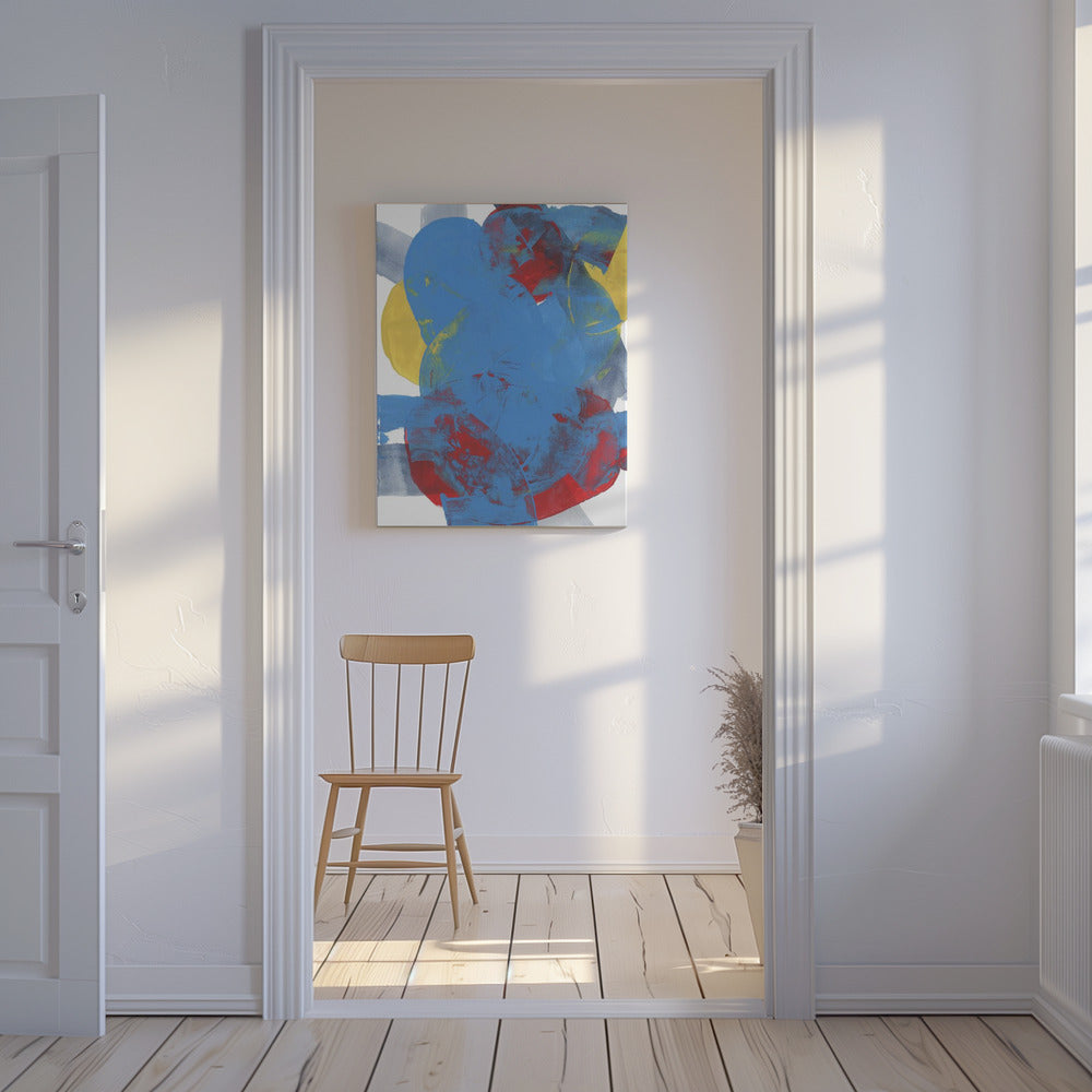 Abstract Blue Red Yellow Shapes 2 | Canvas