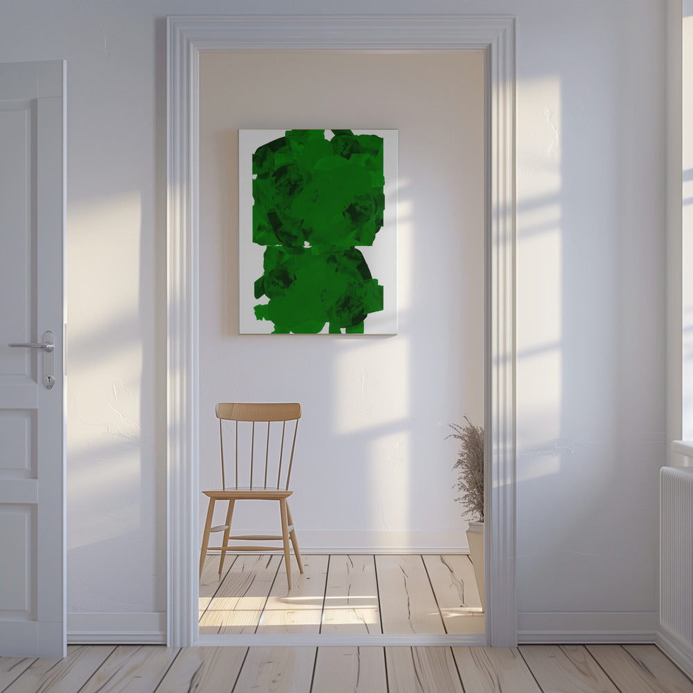 Green and Black Abstract Composition No.2 | Canvas