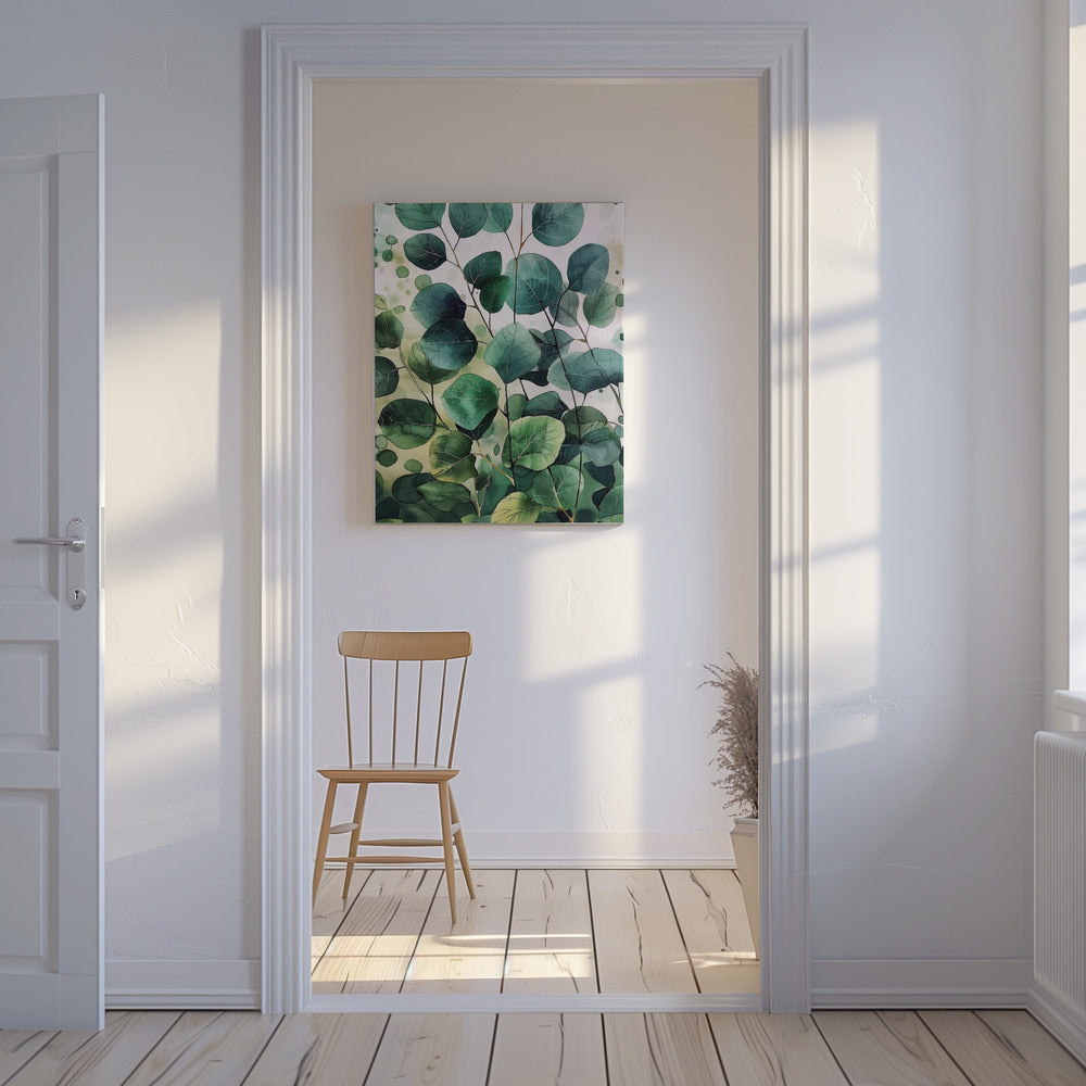 Nature Flowers and Leaves Watercolor Art (9) | Canvas