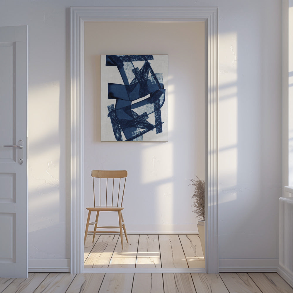 Abstract Blue Structure 2 | Canvas