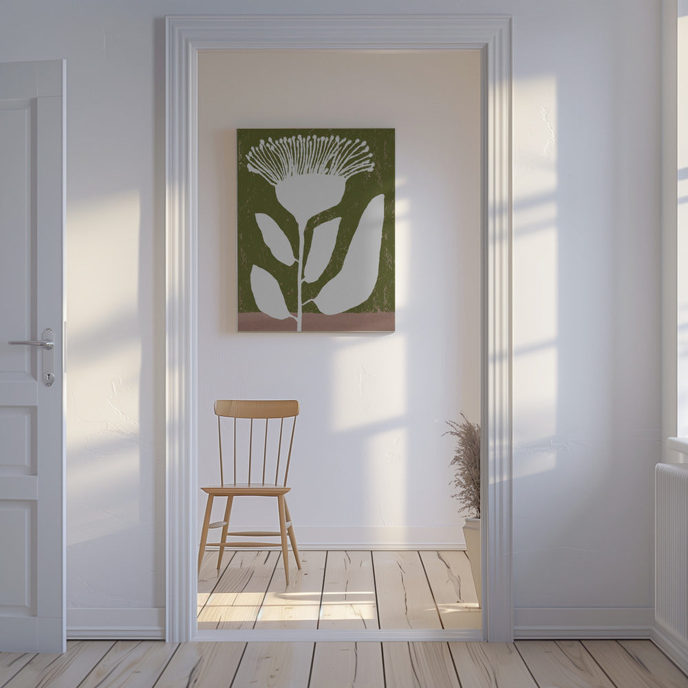 Botanical Design Of A Flower Against | Canvas