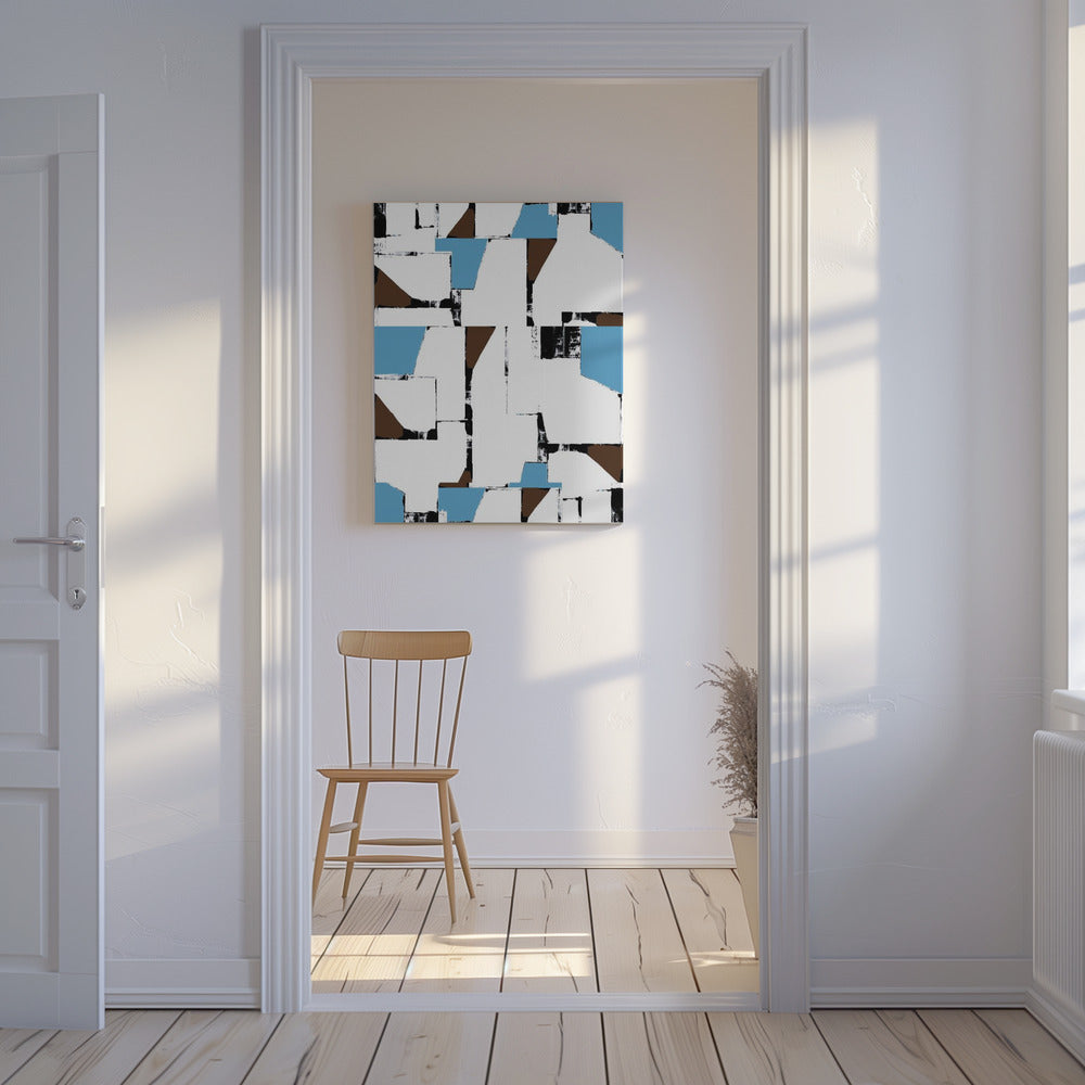 Abstract Neutral Geometry No2 | Canvas