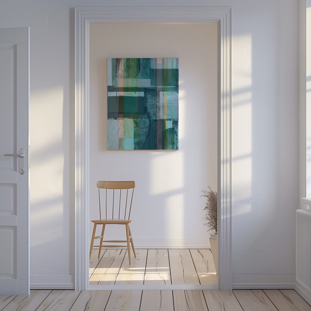 Abstract Shades of Blue and Neutral 1 | Canvas