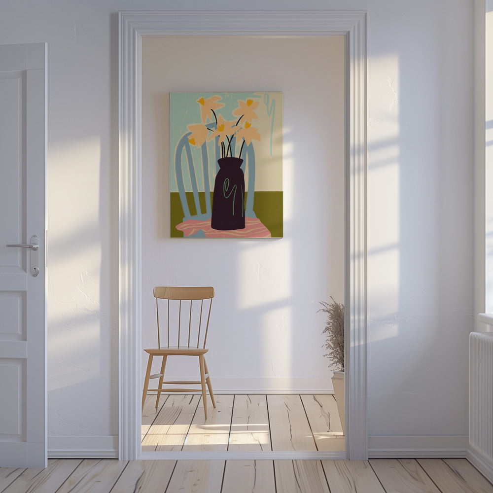 Minimalist Still Life With Flowers | Canvas