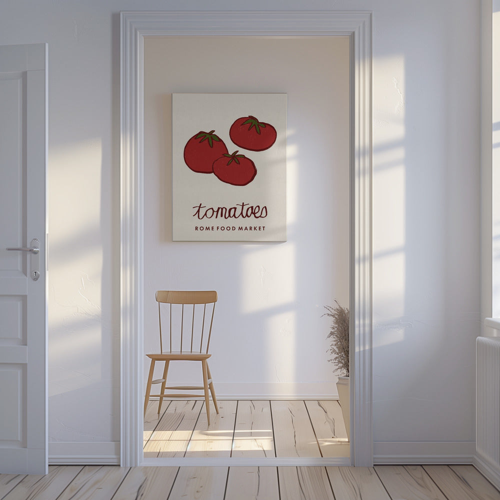 Food Art - Tomatoes Rome Food Market | Canvas
