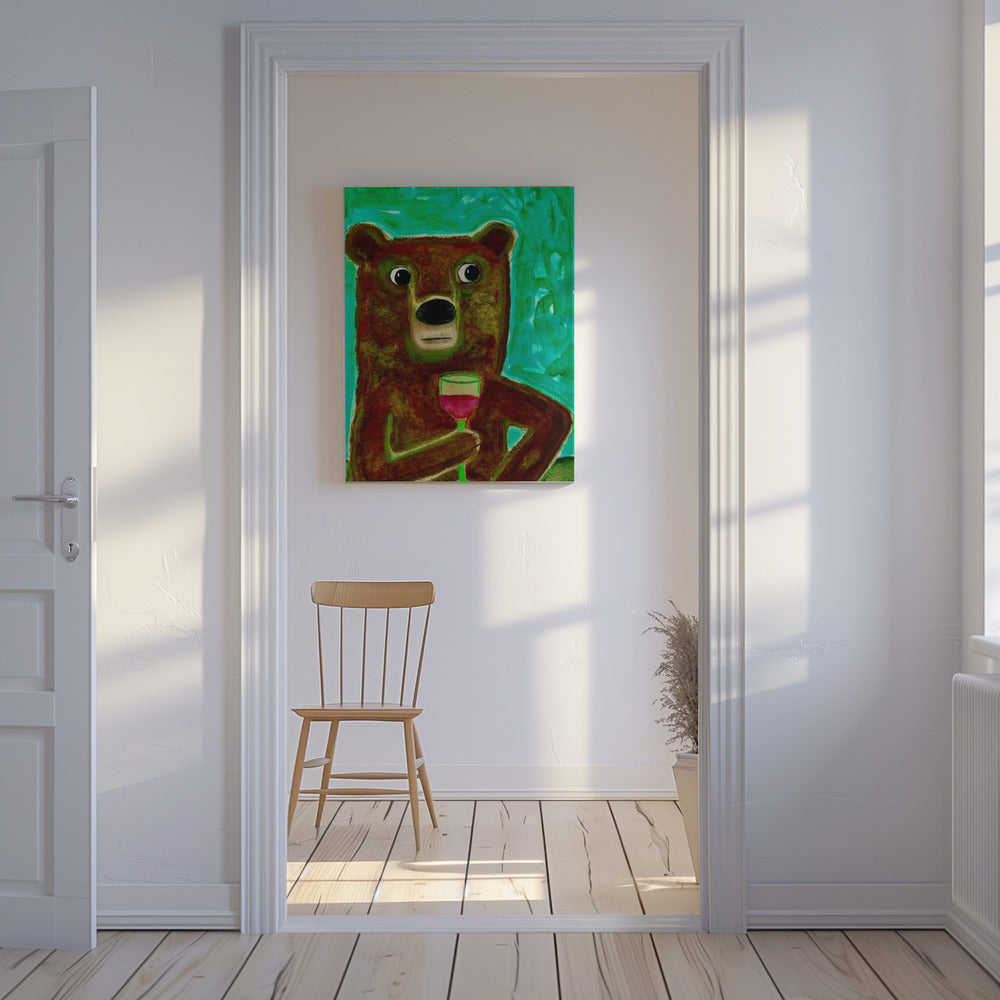 Mr. Bear at the Bar | Canvas