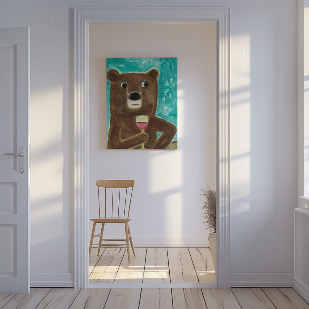 Mr. Bear at the Bar | Canvas