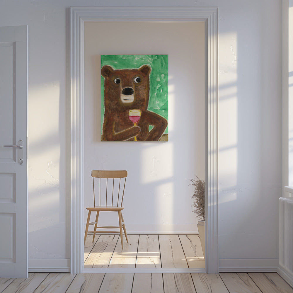 Mr. Bear at the Bar | Canvas