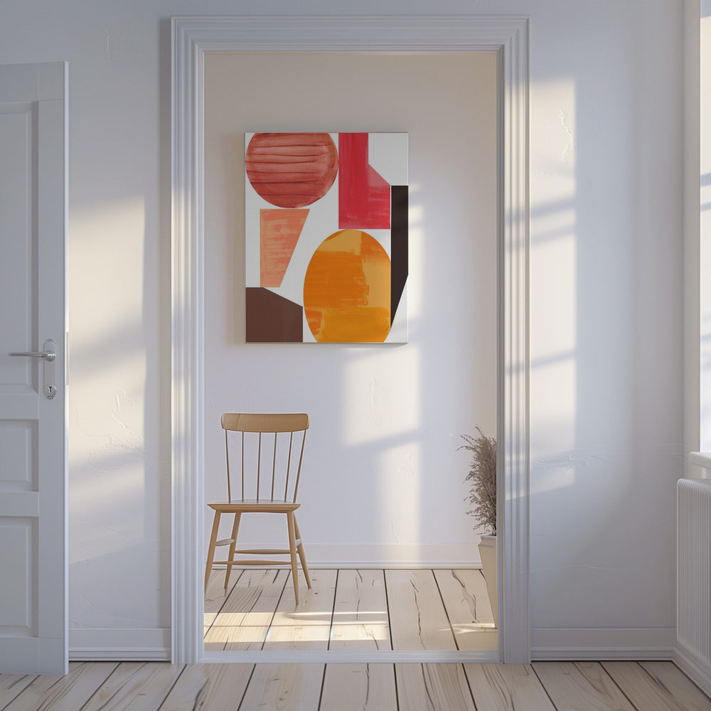 Geometric Warmth No1 | Canvas