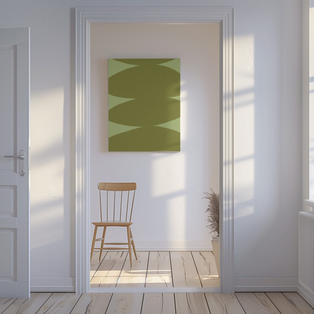 Green Harmony Shapes | Canvas