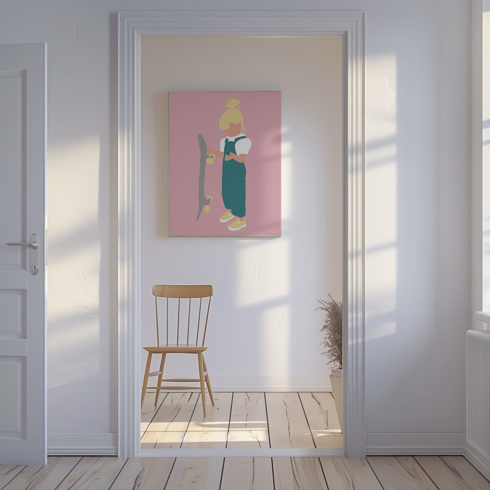 Juno - Skateboard Girl Silhouette | Canvas