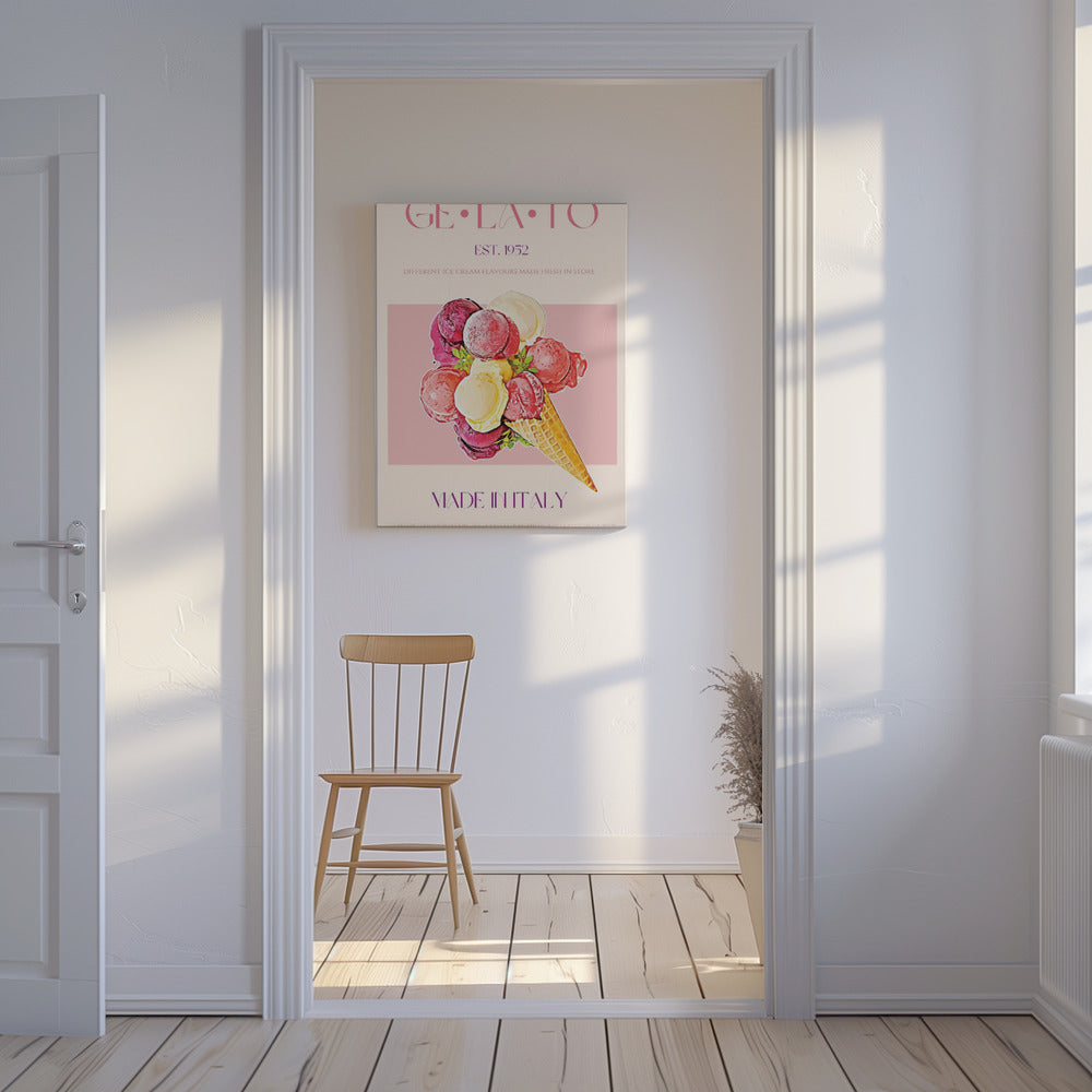 Vintage Style Gelato Poster | Canvas