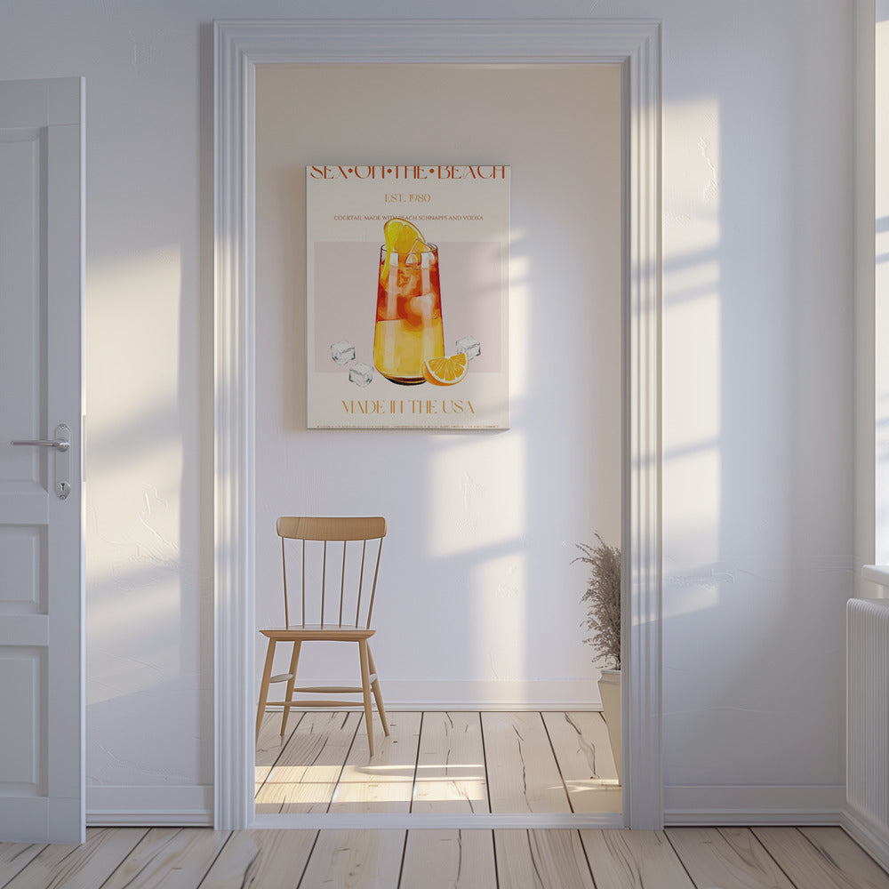 Tropical Sunset Sip | Canvas