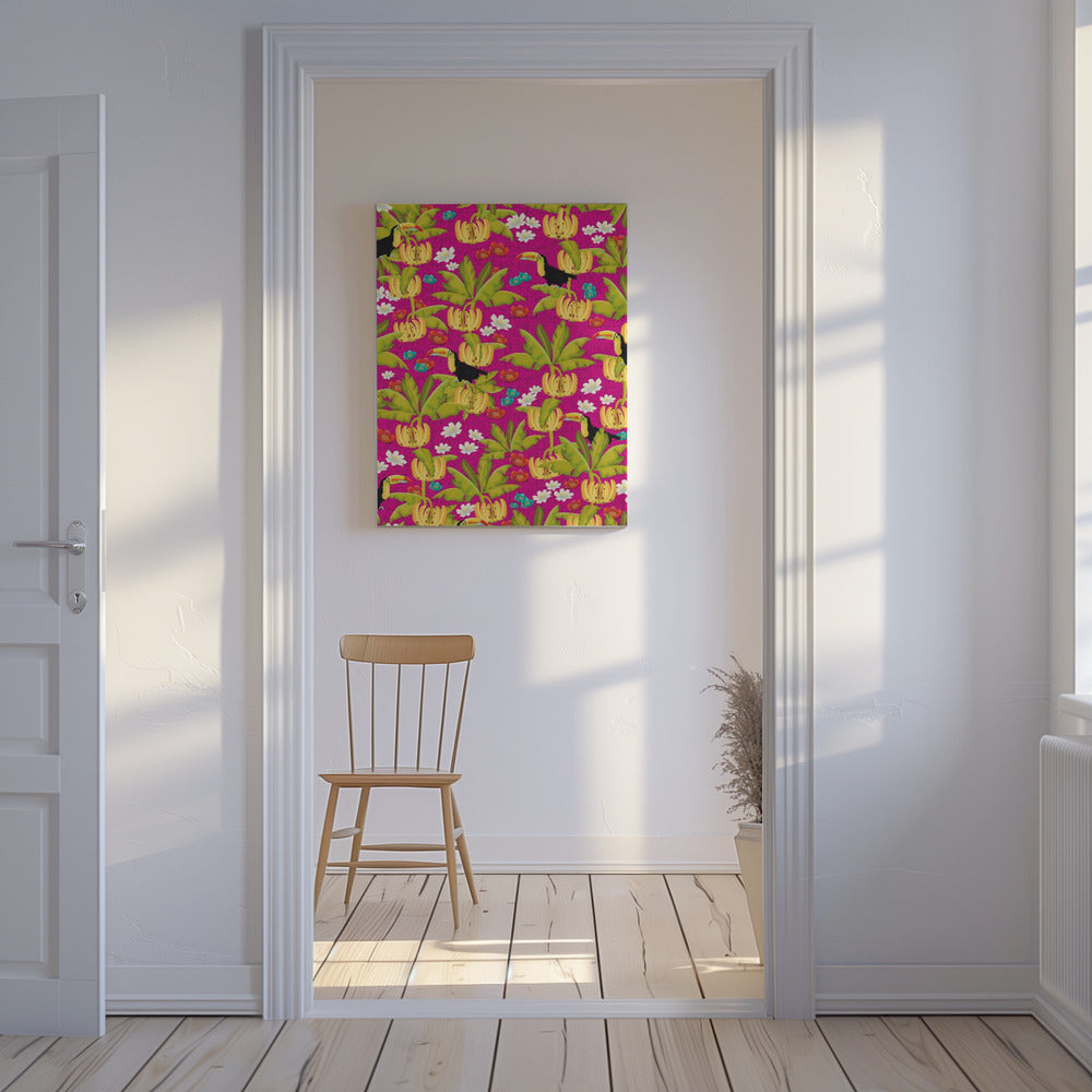 Bananas And Toucans Pattern | Canvas