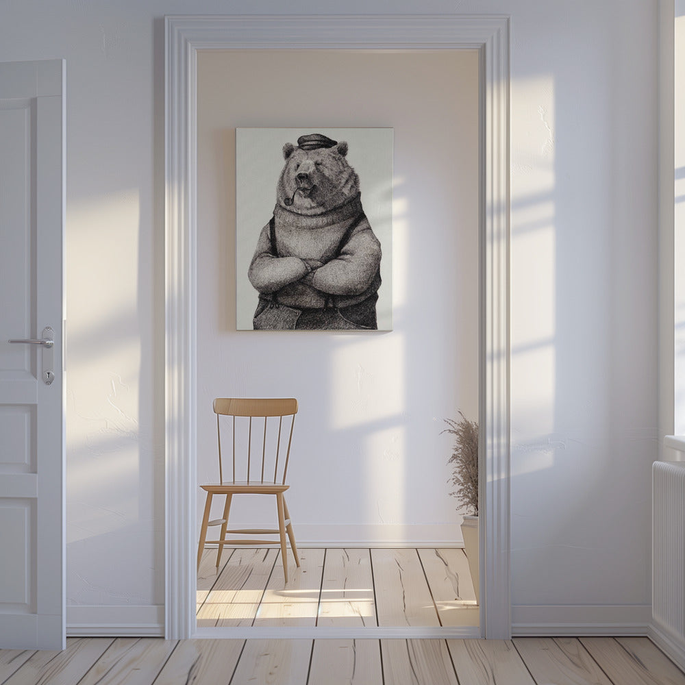 Bear In Vintage Attire | Canvas