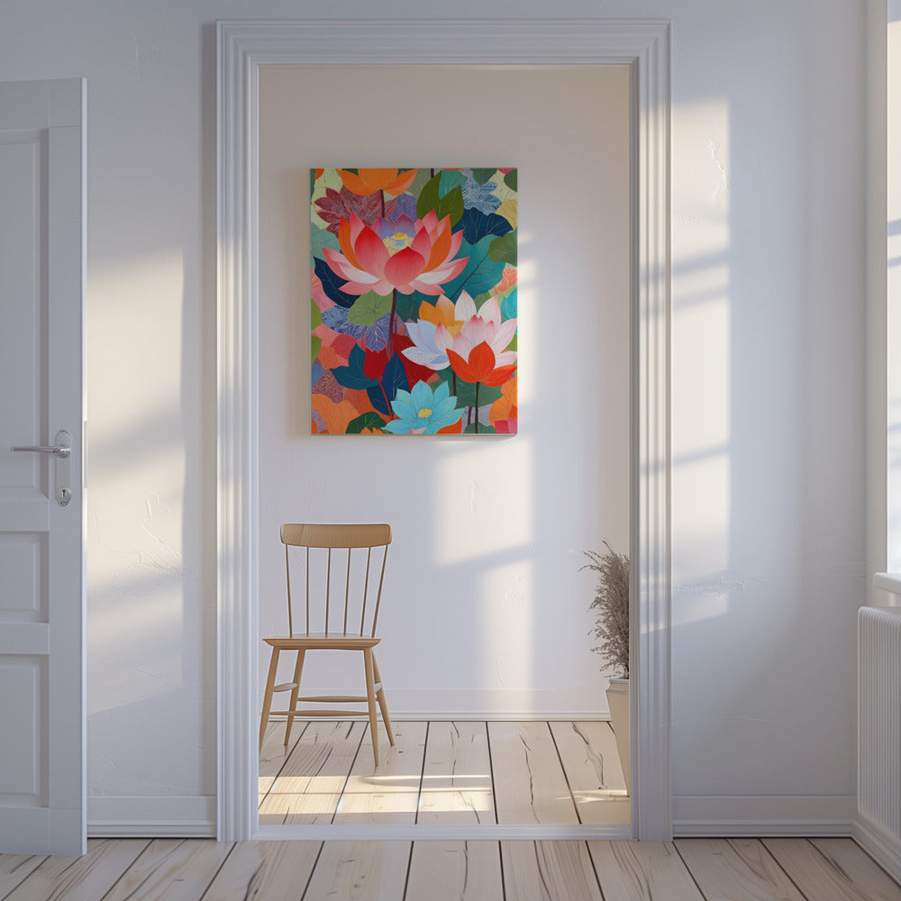 The Enchanted Lotus Garden | Canvas