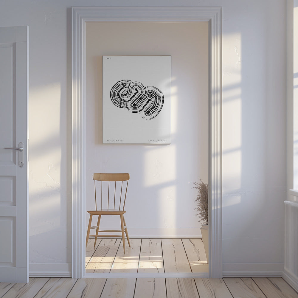 Monochrome Maze 17 | Canvas
