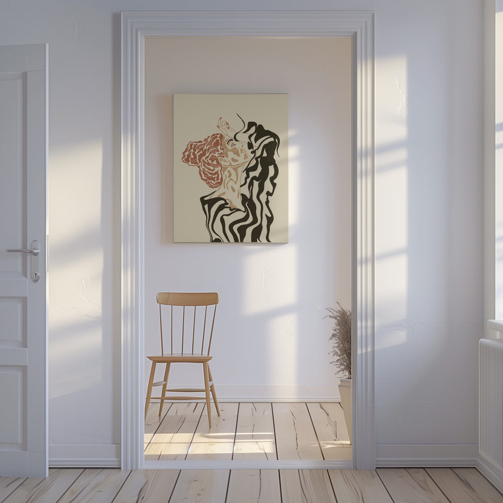 Woman In a Striped Blouse | Canvas