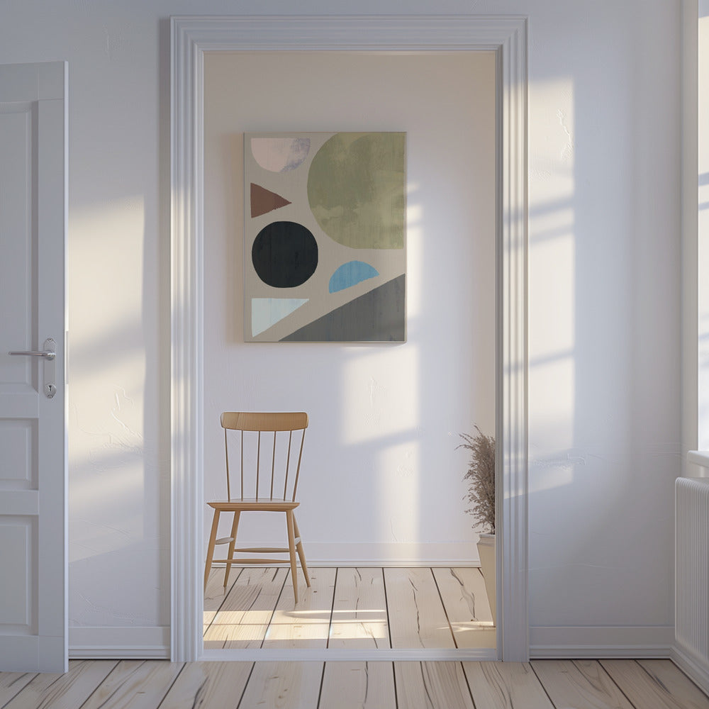 Abstract Shapes in Muted Tones | Canvas
