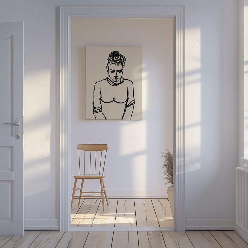 Line drawing lady | Canvas
