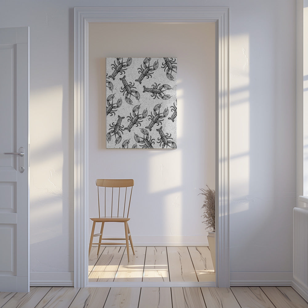Lobsters Ink Print Pattern | Canvas