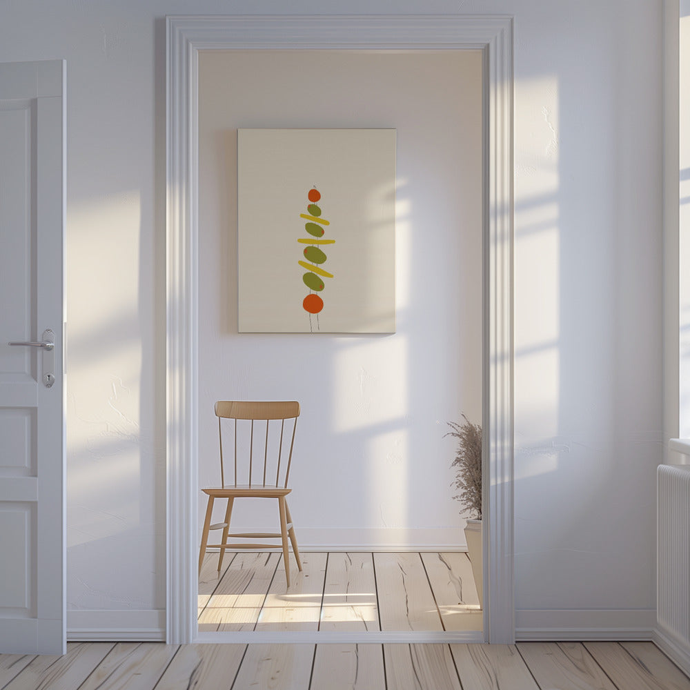 A Skewer with Olives and Tomatoes | Canvas