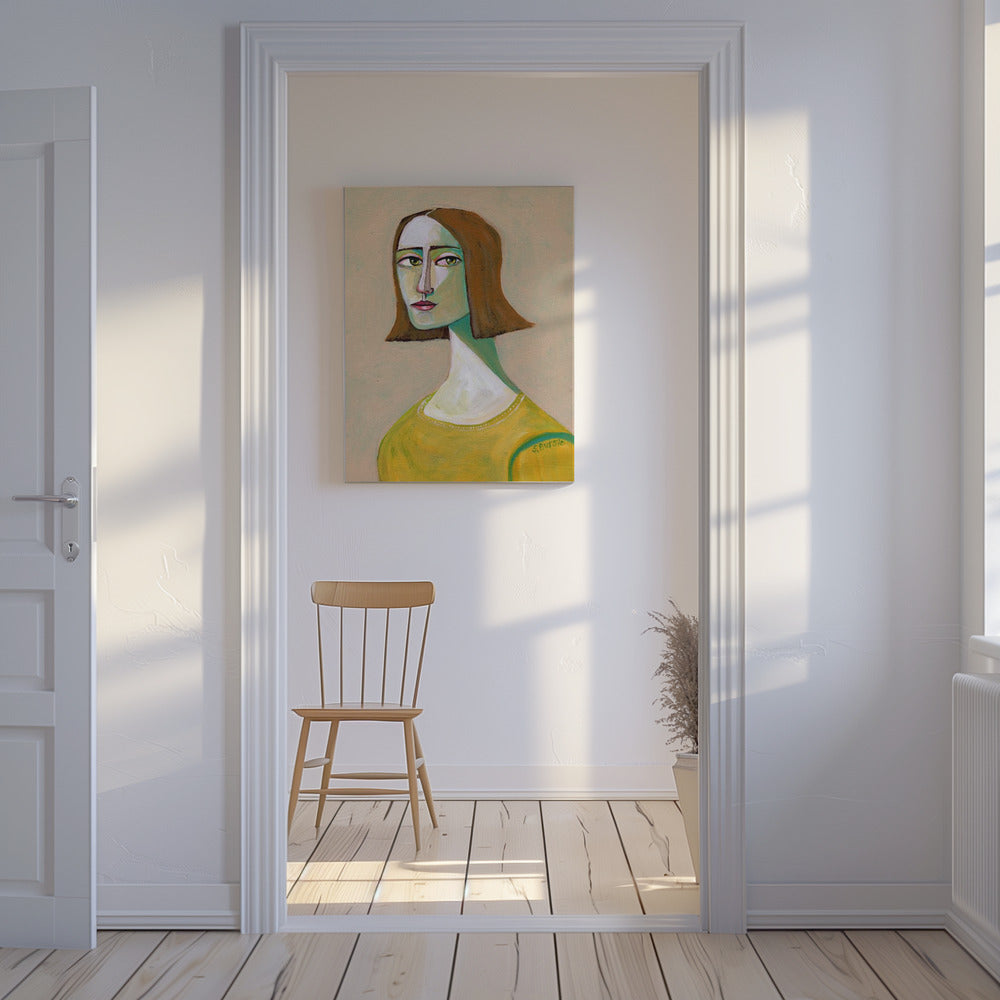 Brunette Lady with the Look | Canvas