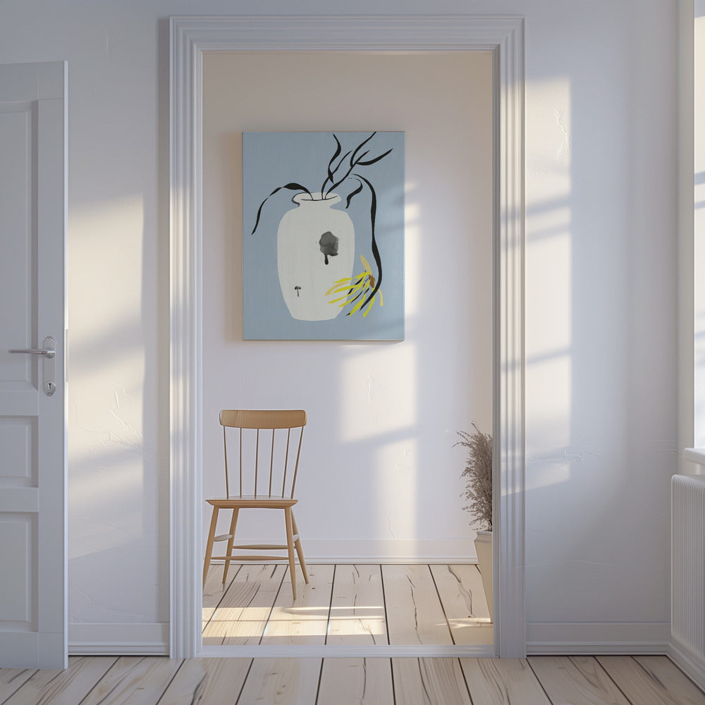 Vase And Withered Bloom | Canvas