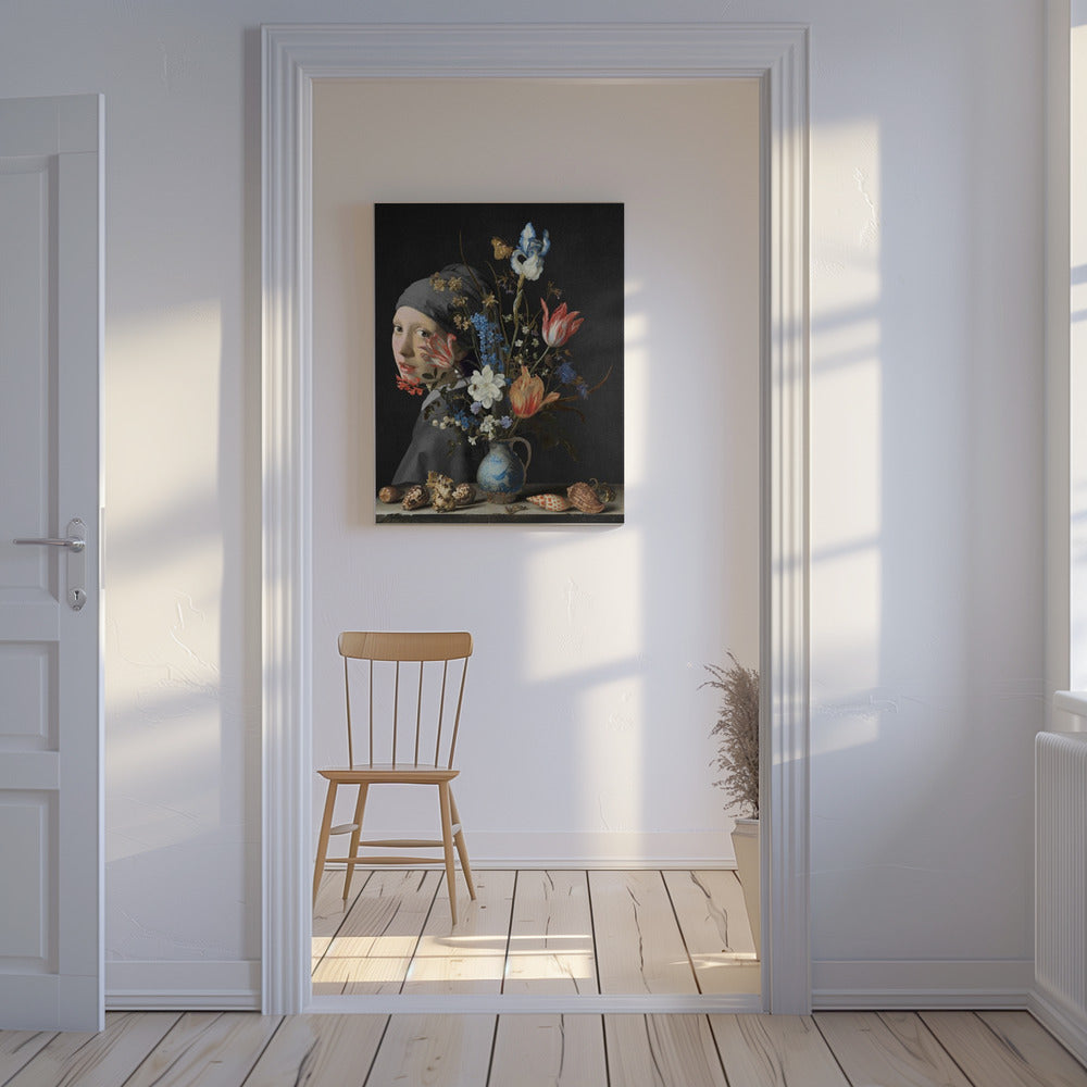 Girl With a Pearl Earring - Behind a Wan Li Vase Edition | Canvas