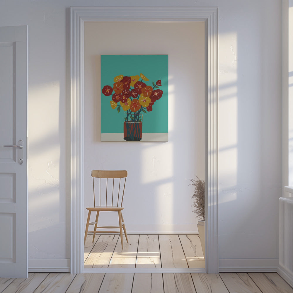 Floral flowers in vase | Canvas