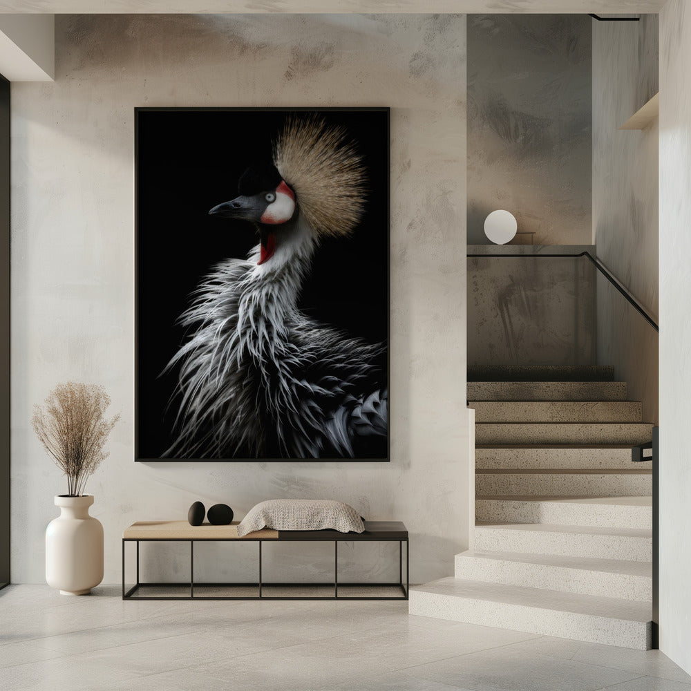 Crowned crane's portrait | Poster