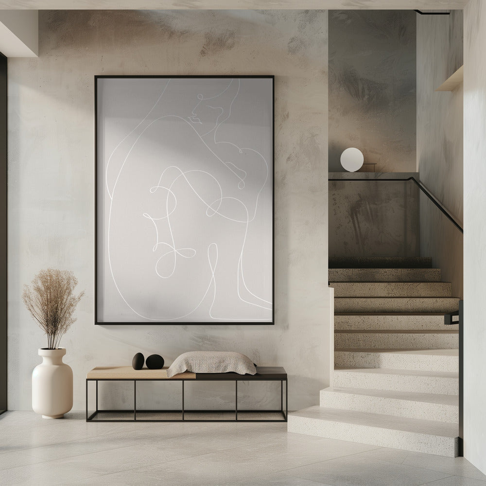 Woman Lines White | Poster